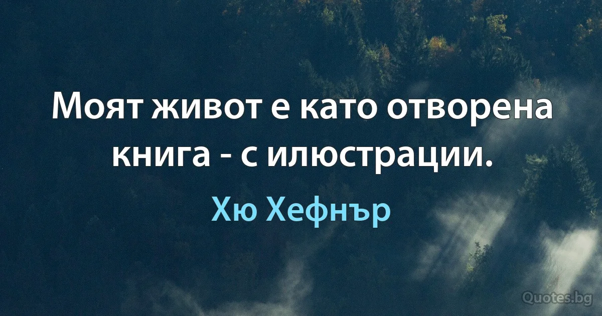 Моят живот е като отворена книга - с илюстрации. (Хю Хефнър)