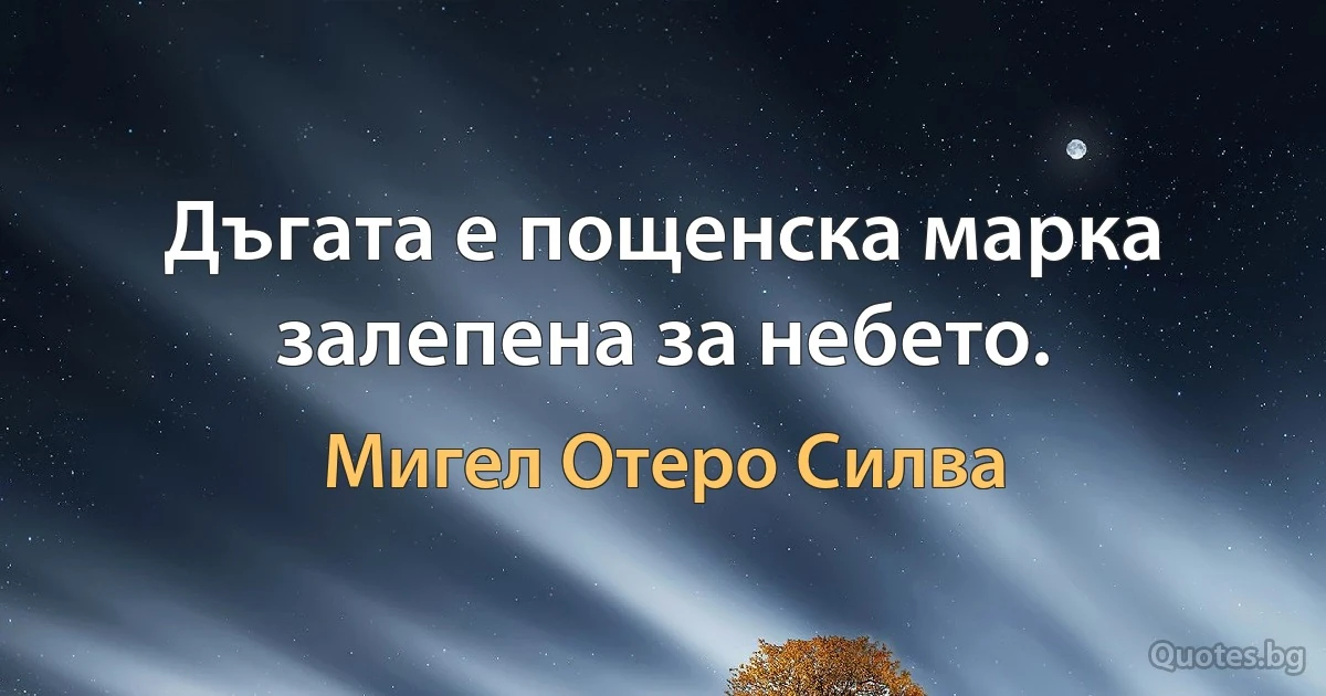 Дъгата е пощенска марка залепена за небето. (Мигел Отеро Силва)