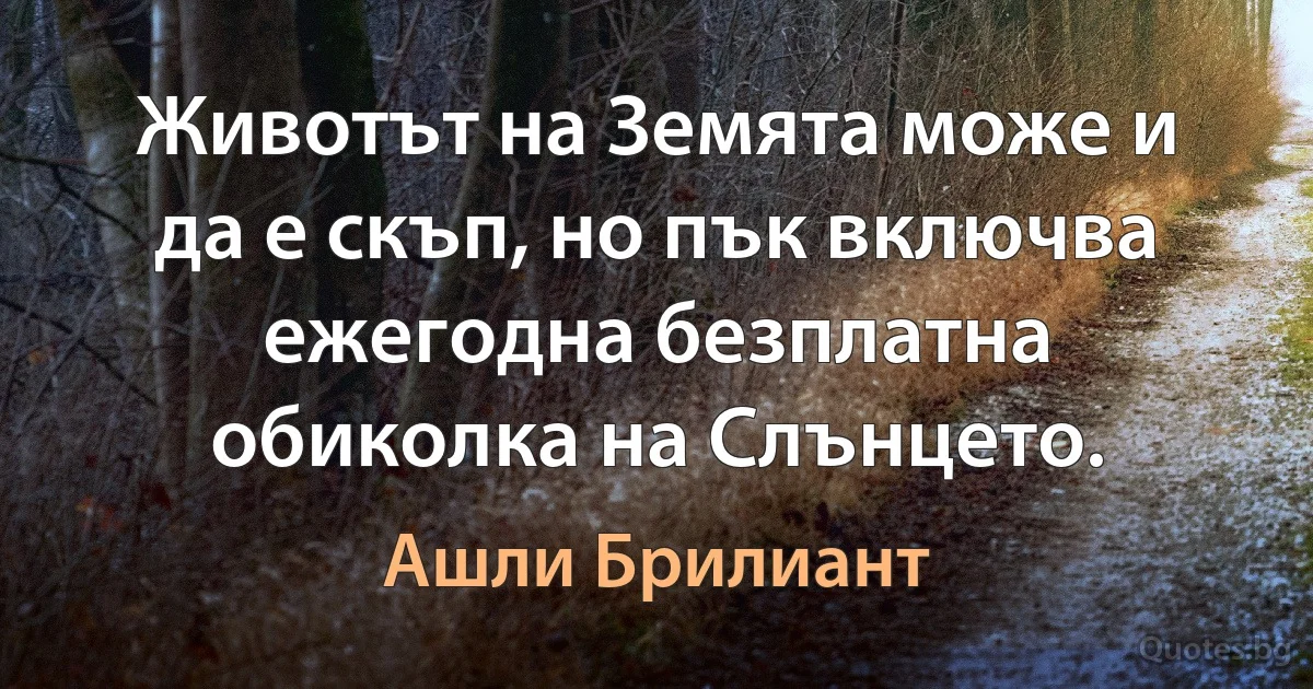 Животът на Земята може и да е скъп, но пък включва ежегодна безплатна обиколка на Слънцето. (Ашли Брилиант)