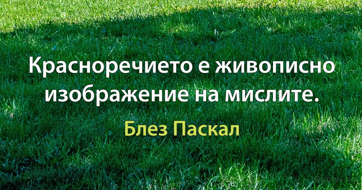 Красноречието е живописно изображение на мислите. (Блез Паскал)