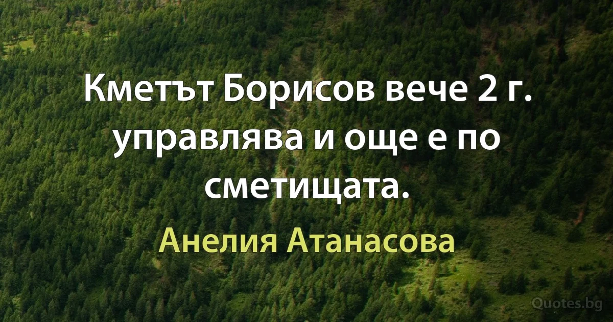 Кметът Борисов вече 2 г. управлява и още е по сметищата. (Анелия Атанасова)