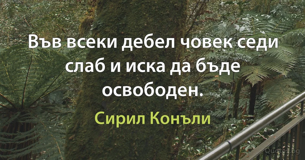 Във всеки дебел човек седи слаб и иска да бъде освободен. (Сирил Конъли)