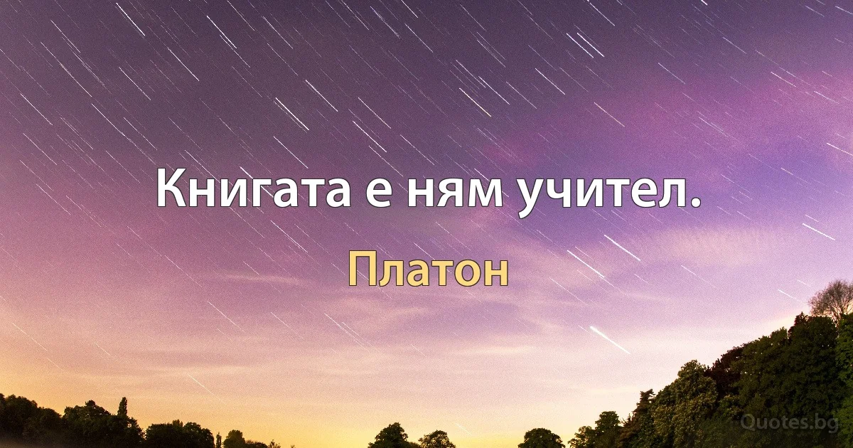 Книгата е ням учител. (Платон)