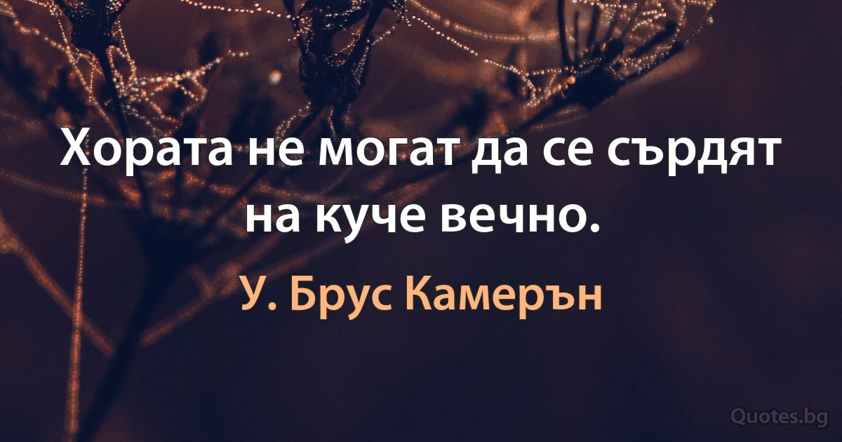 Хората не могат да се сърдят на куче вечно. (У. Брус Камерън)