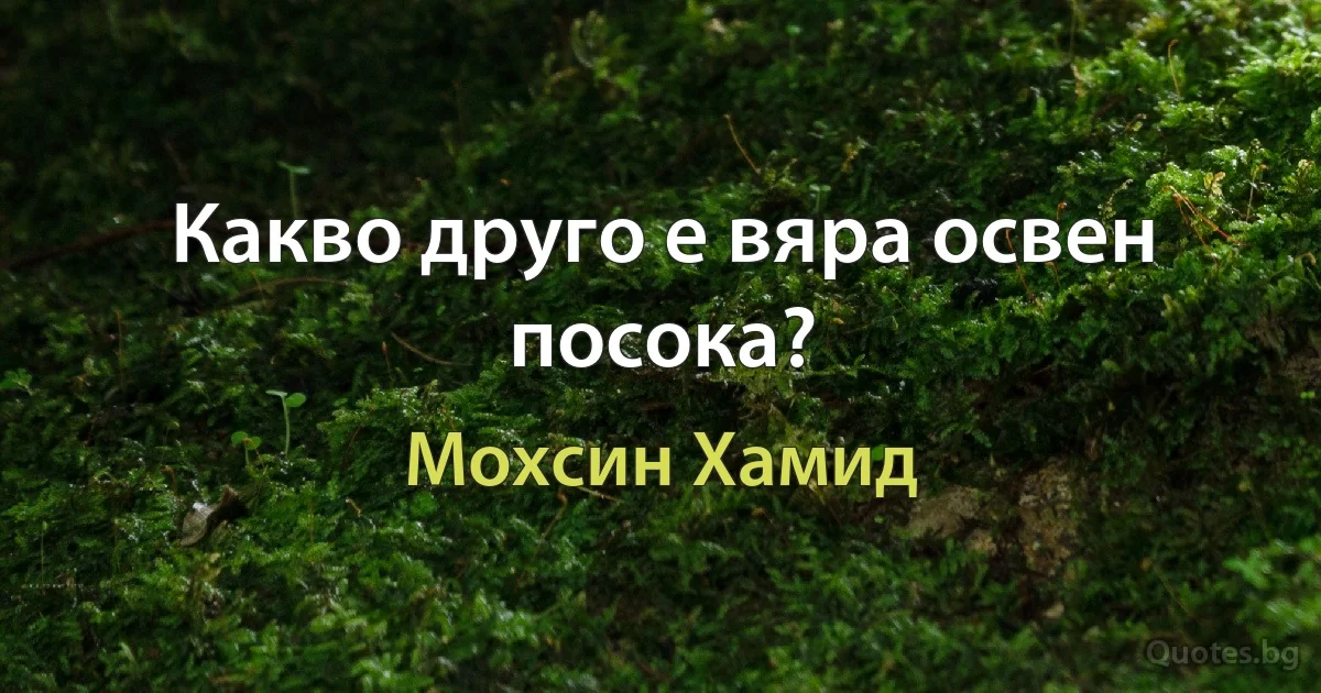 Какво друго е вяра освен посока? (Мохсин Хамид)